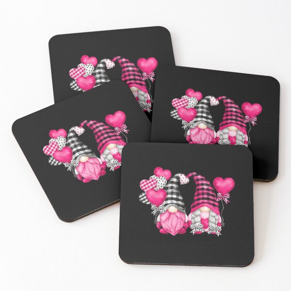 Item preview, Valentines Day Gnome - Pink Buffalo Plaid And Heart Balloons designed and sold by RobertJason.