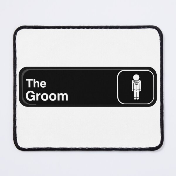 Item preview, The Groom black door sign with one groom. designed and sold by LawsonFabrics.