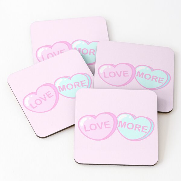 Item preview, Love More Candy Hearts Pink designed and sold by Mizzfiend.