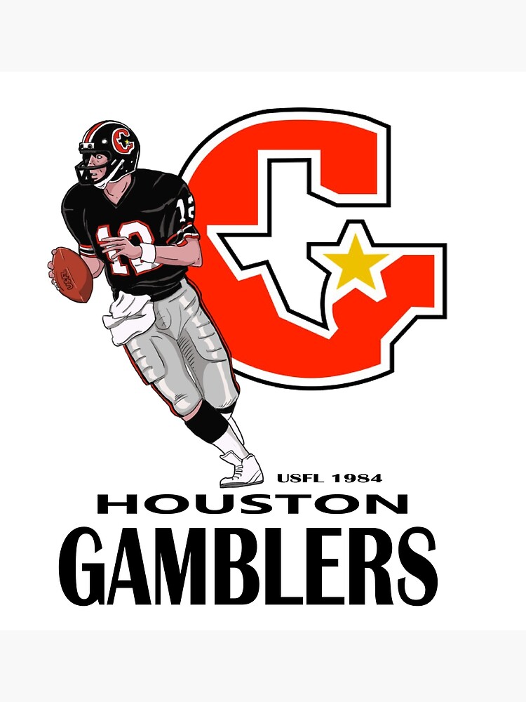 "Houston Gamblers usfl retro football design" Poster for Sale by