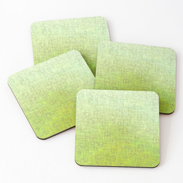 Item preview, graphic design geometric pixel square pattern abstract in green designed and sold by Mrvell.