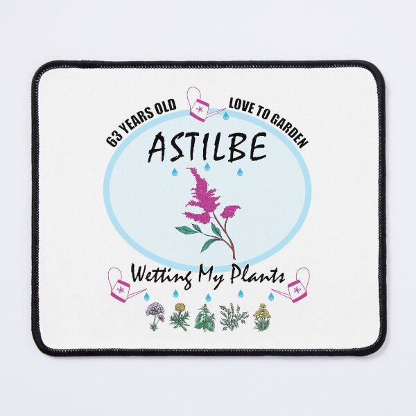 Item preview, Funny Birthday 63 Years Old Garden Joke Astilbe Wetting My Plants designed and sold by artfulnotebook.