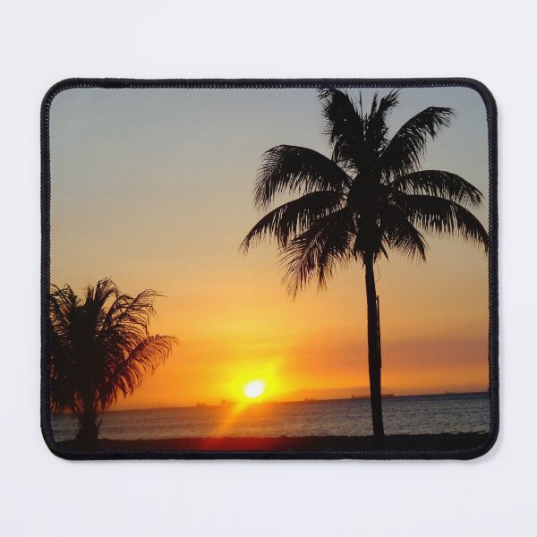 Vista previa del artículo con la obra «Palmera en la playa - Puesta de sol de palmera tropical», diseñado y vendido por Delandor.