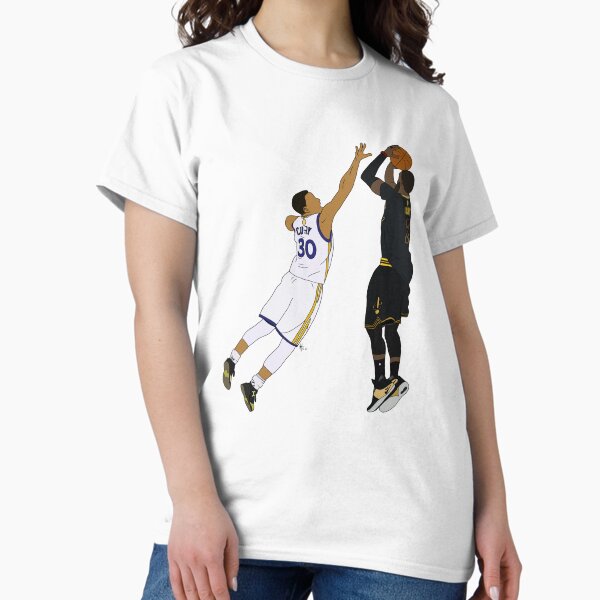 Vista previa del artículo con la obra «Kyrie Irving dispara contra Steph Curry», diseñado y vendido por kerylousey.