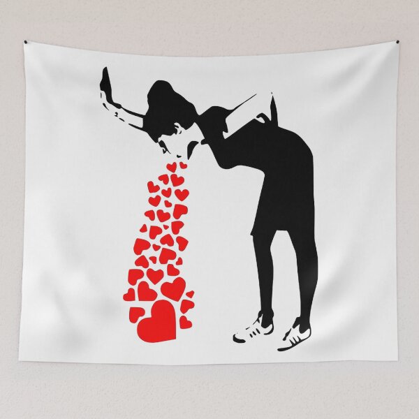 Item preview, Love Sick Banksy stencil designed and sold by gtcdesign.