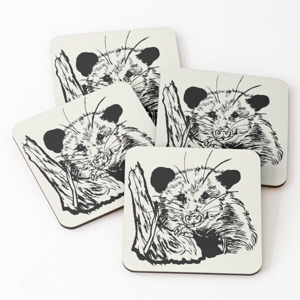 Item preview, Peering Possum in Black designed and sold by yodelbat.