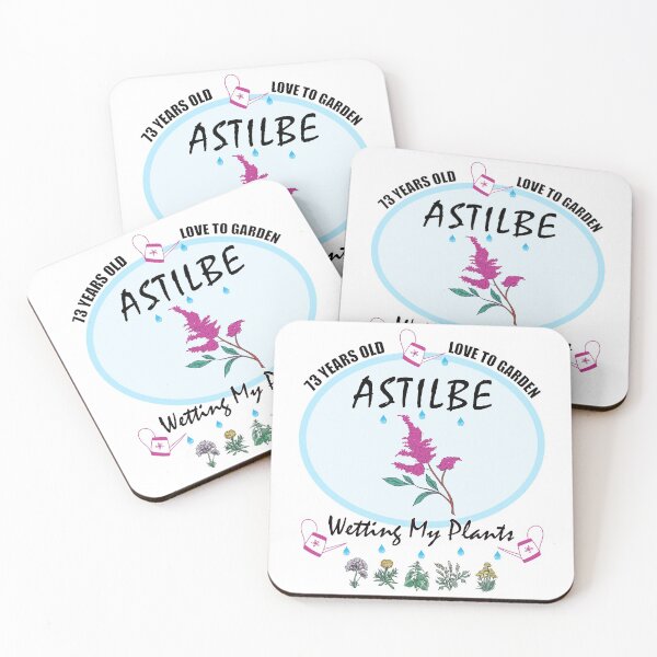 Item preview, Funny Birthday 73 Years Old Garden Joke Astilbe Wetting My Plants designed and sold by artfulnotebook.
