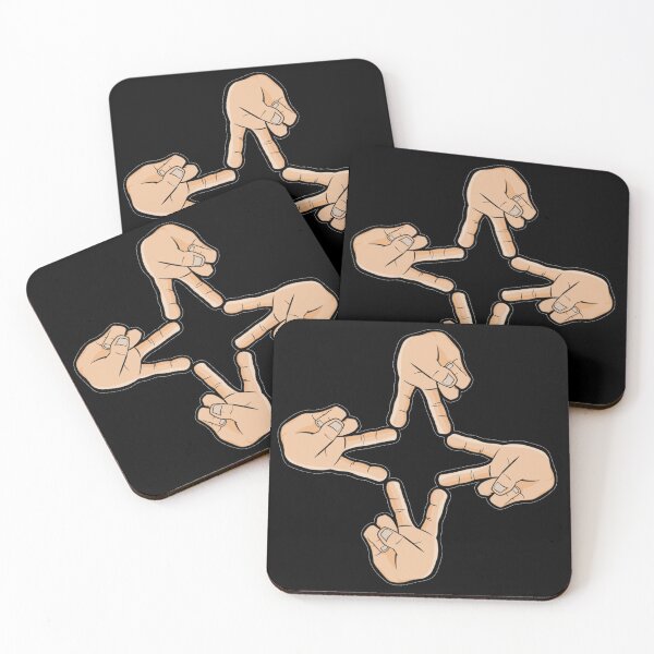 Item preview, HANDS MAKING A PEACE SIGN STAR SHAPE designed and sold by MrCreativeArts.