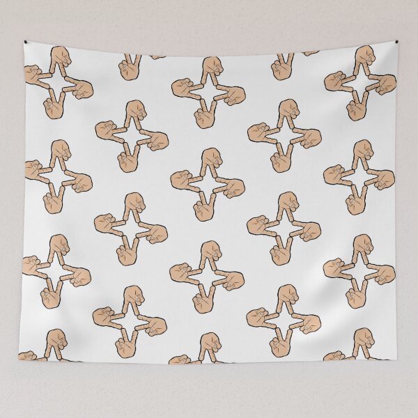 Item preview, HANDS MAKING A PEACE SIGN STAR SHAPE designed and sold by MrCreativeArts.
