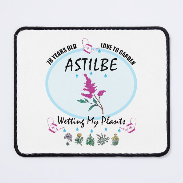 Item preview, Funny Birthday 78 Years Old Garden Joke Astilbe Wetting My Plants designed and sold by artfulnotebook.