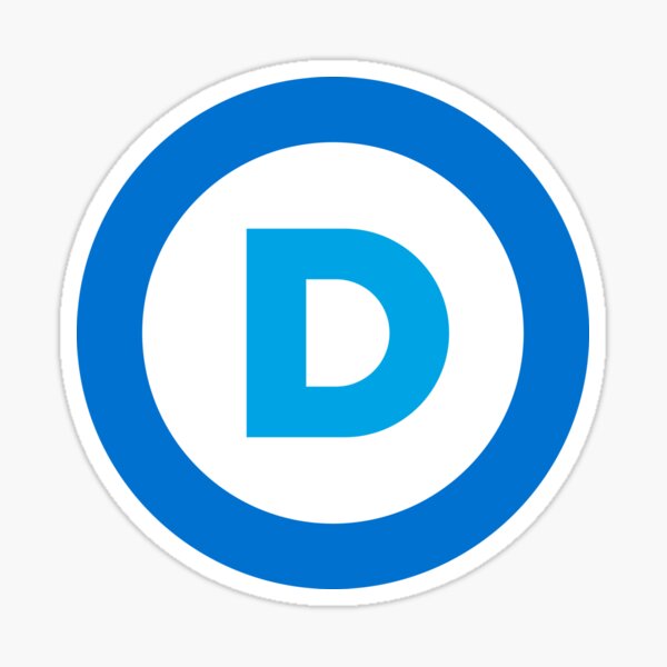 Democratic Logo Sticker