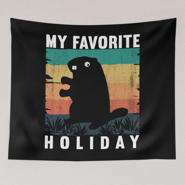 Item preview, My Favorite Holiday Ground Hog Sunset Gift Groundhog Day T-Shirt  designed and sold by KGN  CREATIVITY.