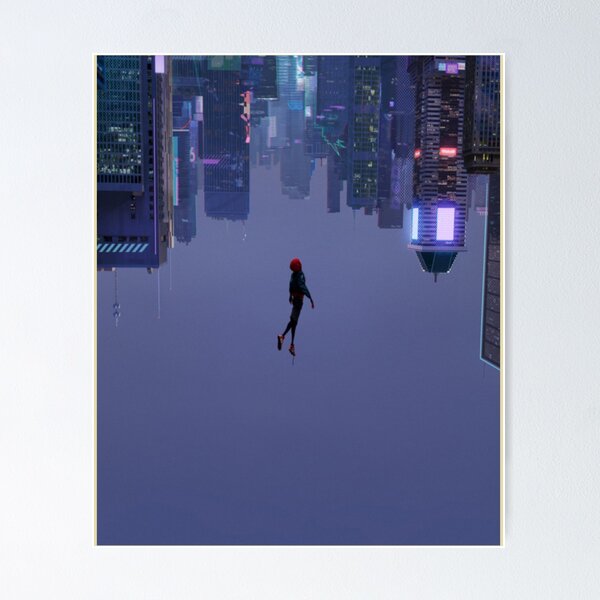 Miles Morales Falling Purple Sky Spider-Man: Across The Spider