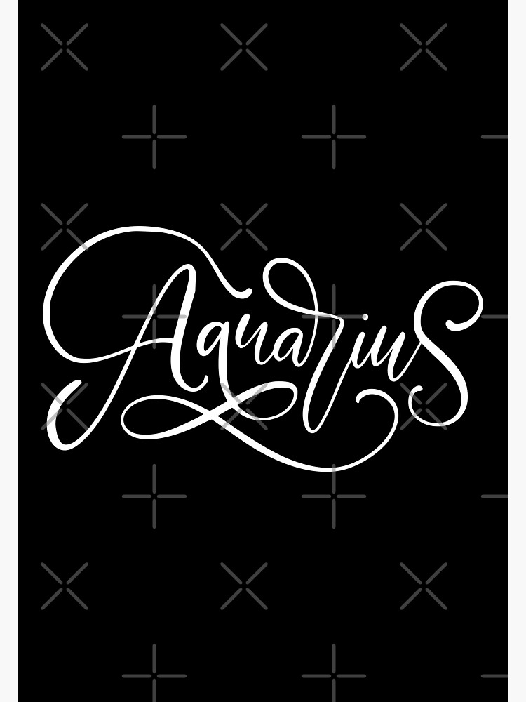 Aquarius Symbol Pattern Astrology Horoscope Zodiac - Custom Black