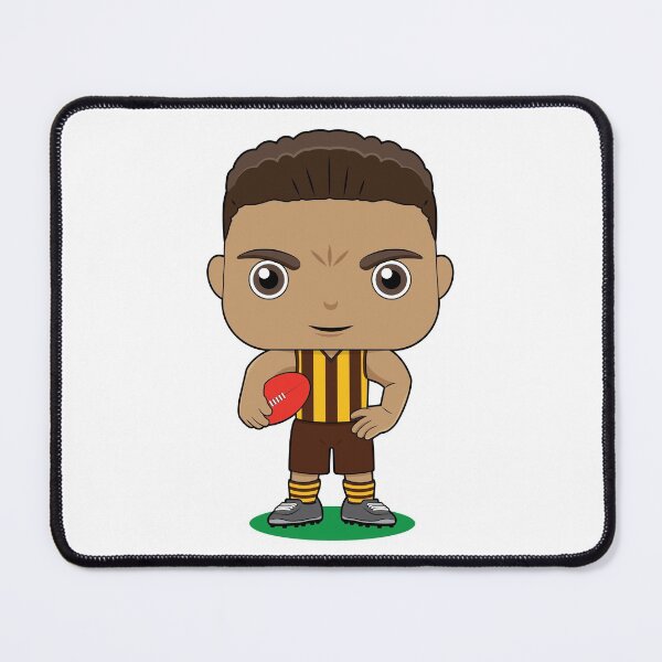 Item preview, Hawks Footy Player Mascot designed and sold by essjaydesigns.