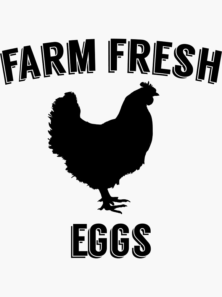 quot Farm Fresh Eggs Sign quot Sticker for Sale by RenJean Redbubble