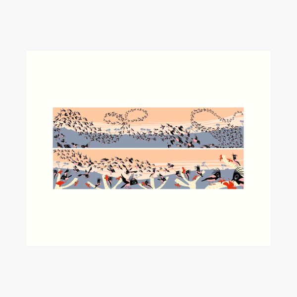 Item preview, Rosy Starling Murmuration designed and sold by Green Humour.