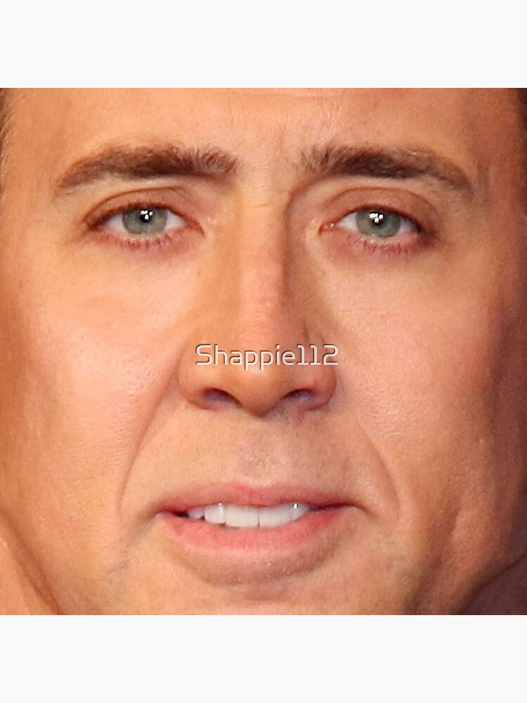 Nicolas Cage Face Throw Pillow V by Shappie112