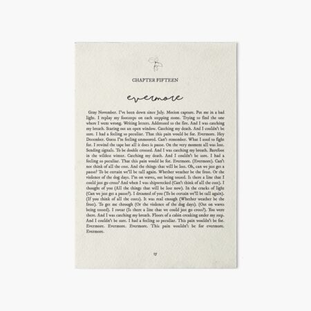 Aperçu de l'œuvre Paroles de Evermore créée et vendue par queseraseraa.