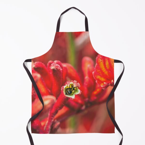 Item preview, Bee Pollinating Red Flowers designed and sold by ea-photos.