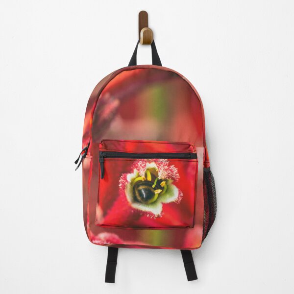 Item preview, Bee Pollinating Red Flowers designed and sold by ea-photos.