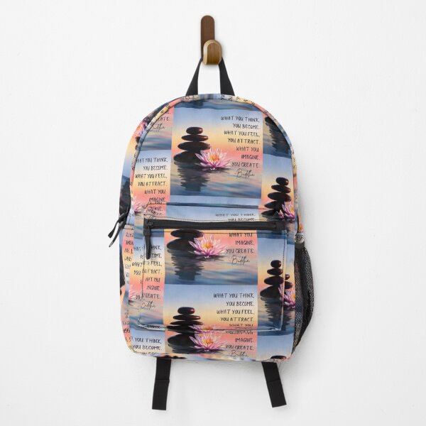 Item preview, What you think you become inspirational quote about life by Buddha with a serene design to help manifest the life you want designed and sold by Auntieck.