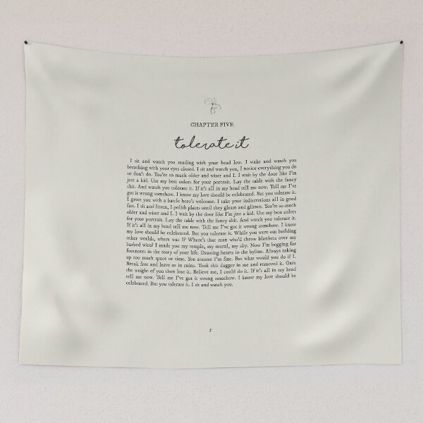 Item preview, Tolerate It Lyrics designed and sold by queseraseraa.