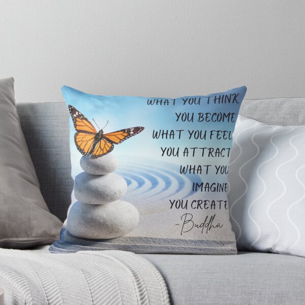 Item preview, What you think you become inspirational quote about life by Buddha with a serene design to help manifest the life you want  designed and sold by Auntieck.