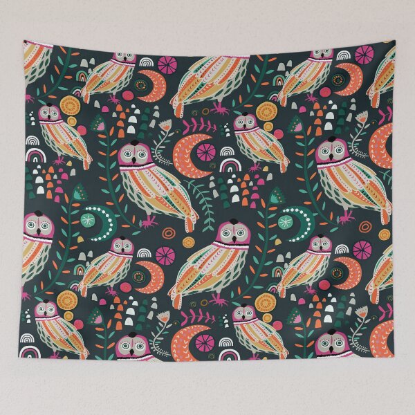 Item preview, Colorful Owl Embroidery Art designed and sold by MobertsonArt.