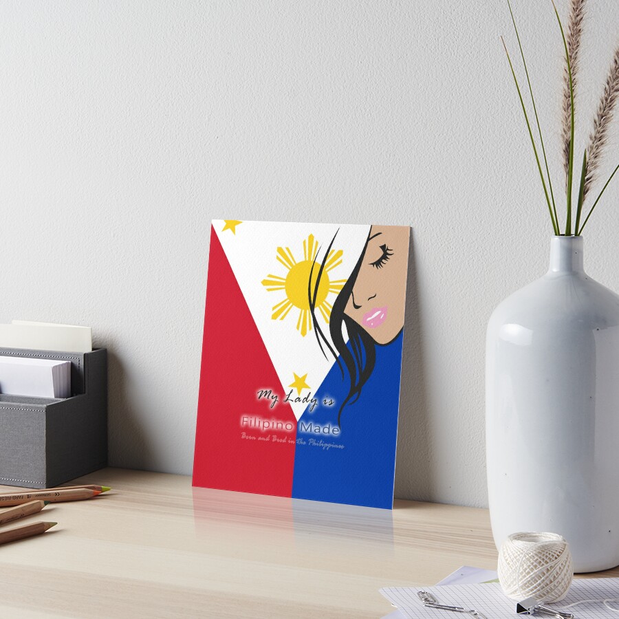 Philippines Filipino Girlfriend Art Board Print For Sale By Avocado Chick Redbubble