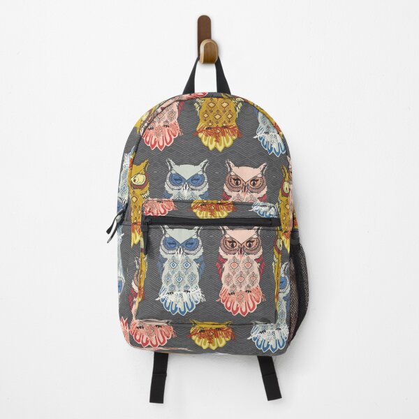 Item preview, Colorful Owls On Gray designed and sold by MobertsonArt.