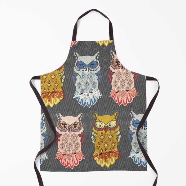 Item preview, Colorful Owls On Gray designed and sold by MobertsonArt.