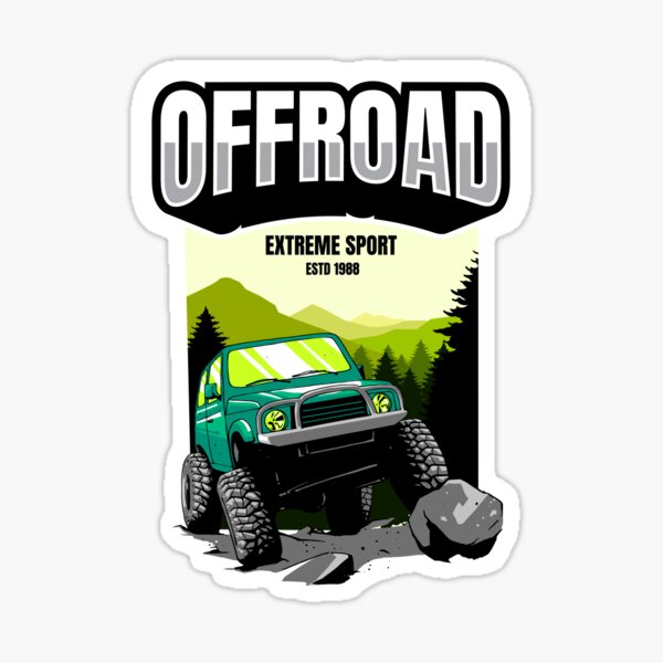  4X4 Off Road Sport with Mountain Pattern Decal