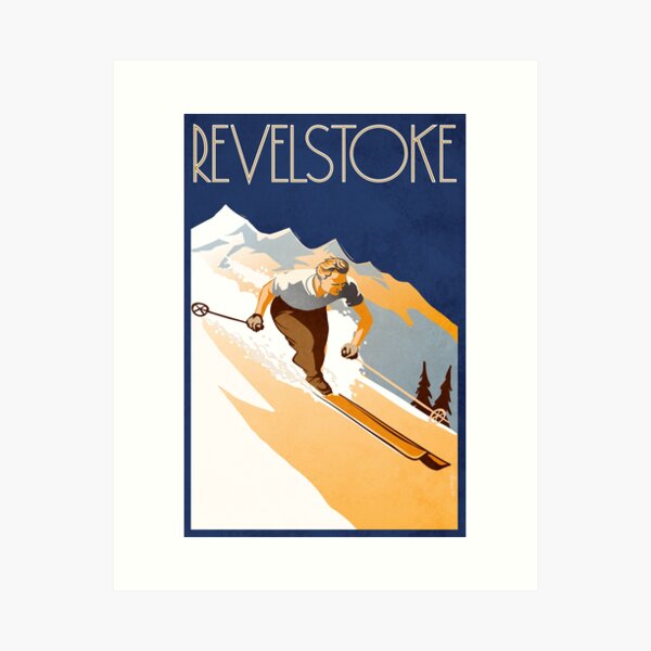Item preview, Retro vintage ski Revelstoke Poster designed and sold by SFDesignstudio.