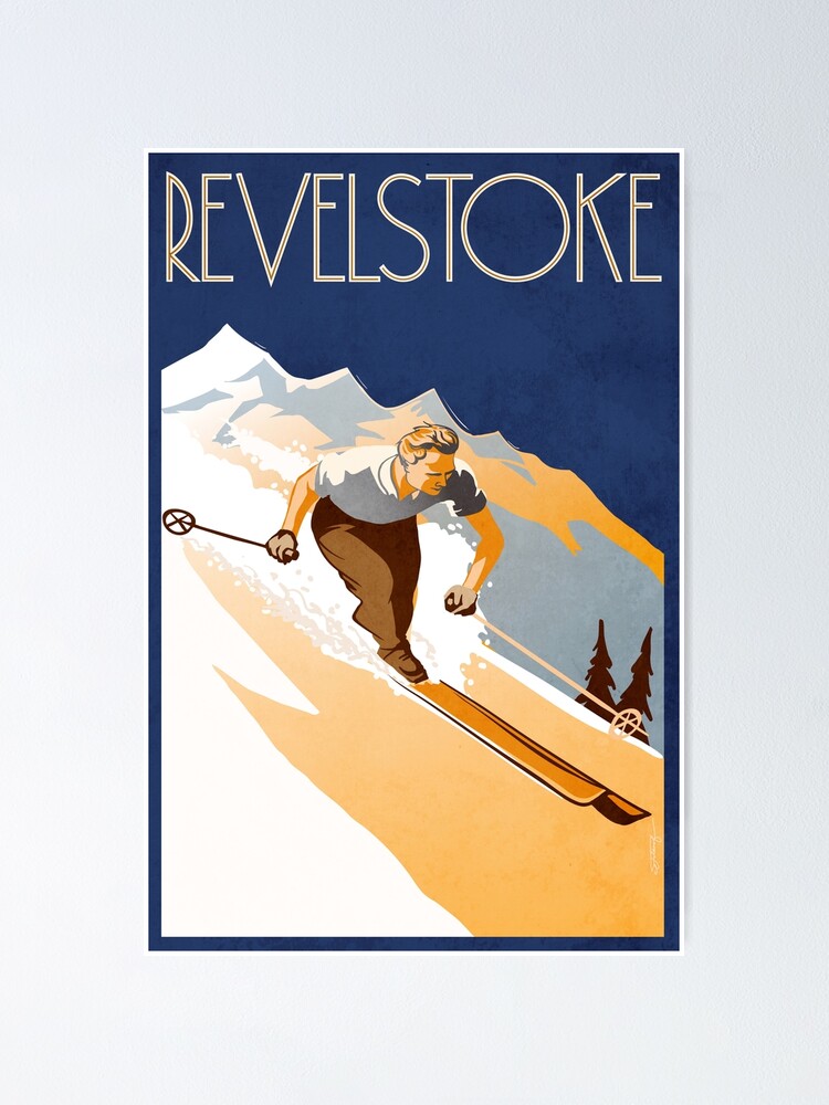"Retro vintage ski Revelstoke Poster" Poster for Sale by SFDesignstudio