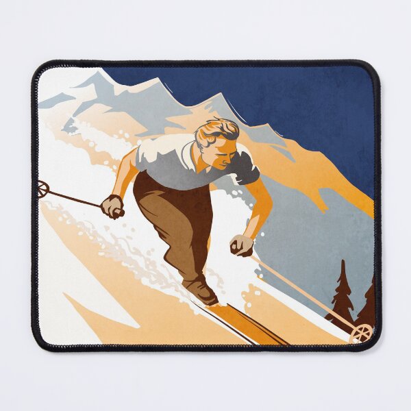 Retro vintage ski Whistler poster