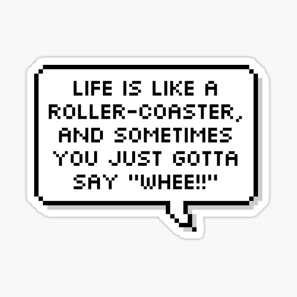 life-is-like-a-roller-coaster-sticker-for-sale-by-dyrnesefa-redbubble