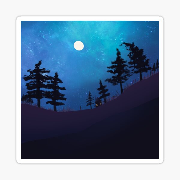 Star lit evening Sticker