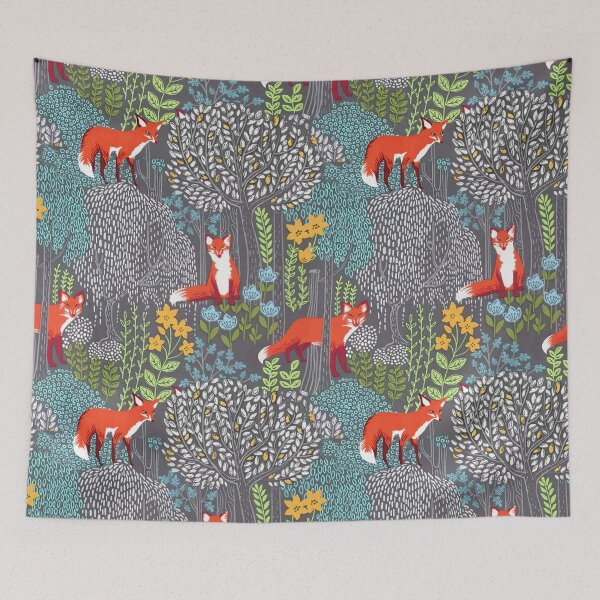 Item preview, Foxes Forest On Gray designed and sold by Mnightsa.