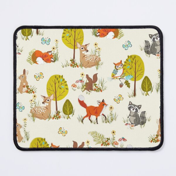 Item preview, Owl Fox Raccoon Rabbit Butterfly Woodland designed and sold by Mnightsa.