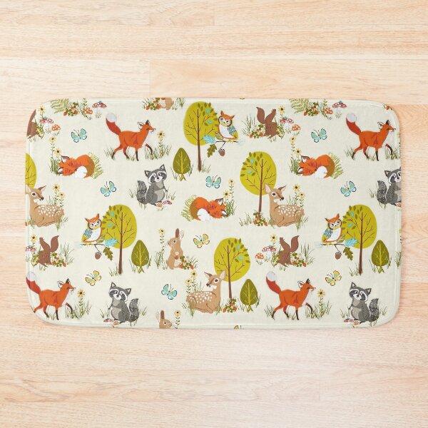 Item preview, Owl Fox Raccoon Rabbit Butterfly Woodland designed and sold by Mnightsa.