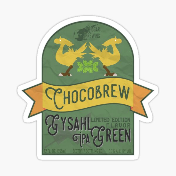 Item preview, Chocobrew - Gysahl Green IPA designed and sold by Bitpix3l.