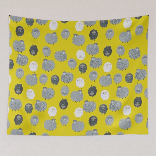 Item preview, Sheep On Lemon Green designed and sold by Mnightsa.