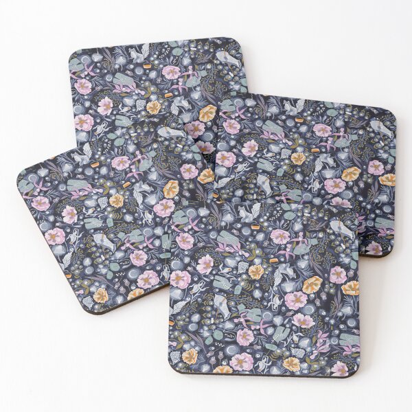 Item preview, Squirrel Hedgehog Floral  designed and sold by Mnightsa.