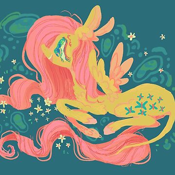 Artwork thumbnail, Fluttershy Abstract Art by AstroEden