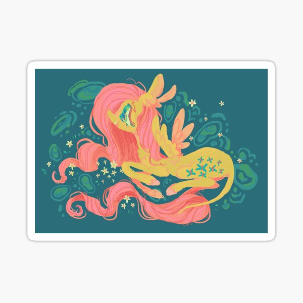 Fluttershy Abstract Art Sticker