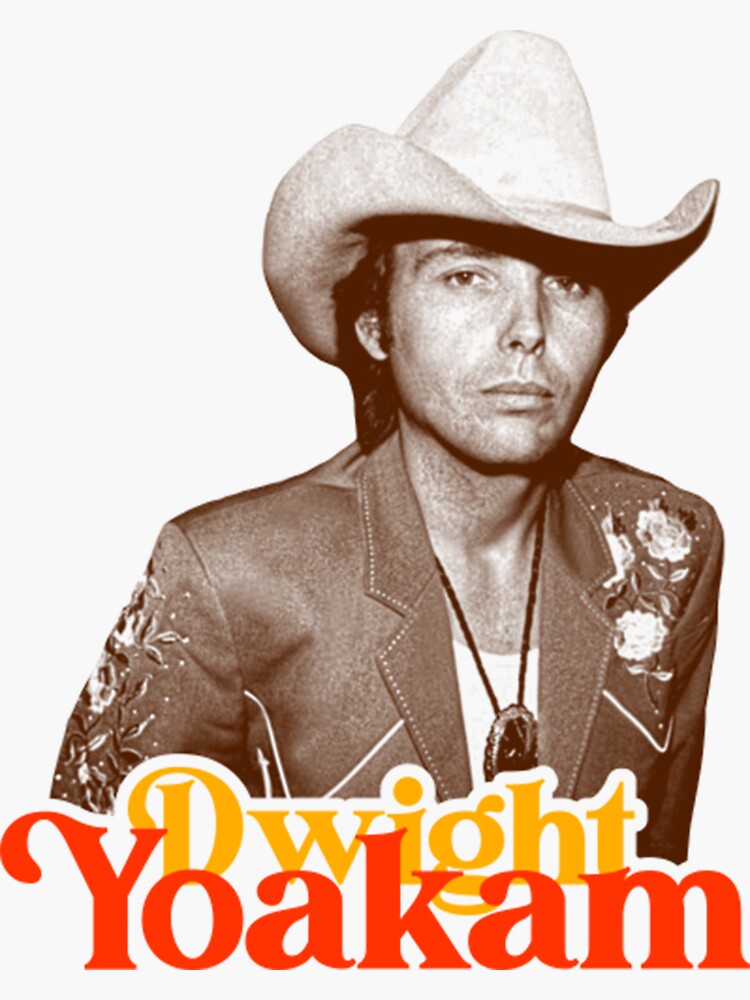 "Dwight Yoakam Retro Country Fan Tribute" Sticker for Sale by MariamDaniel1 Redbubble
