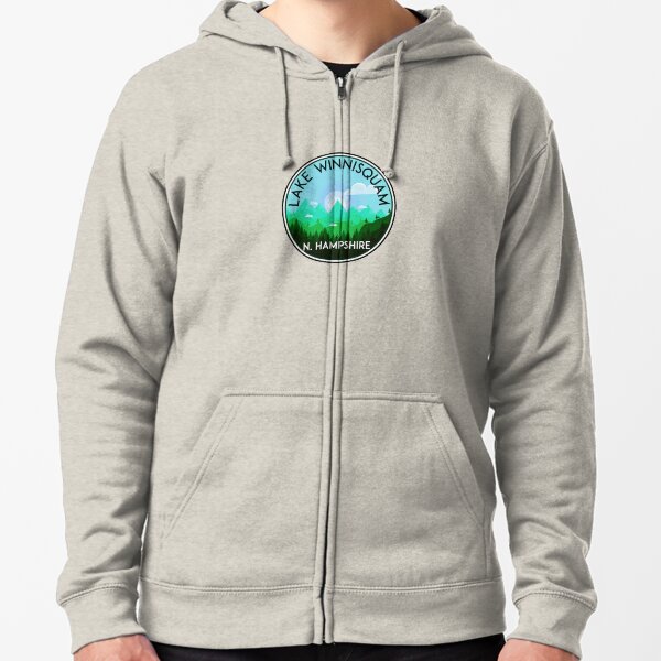 LAKE WINNISQUAM NEW HAMPSHIRE LACONIA Zipped Hoodie