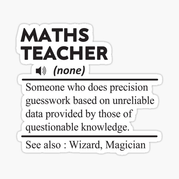 Item preview, Maths Teacher Funny Definition designed and sold by Alaa EROUIBI.