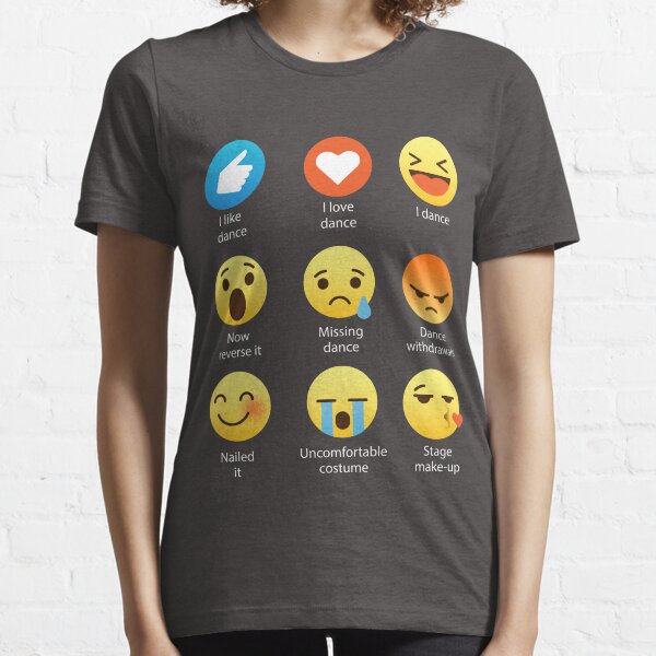 Item preview, I Love Dance Emoji Emoticon Graphic Tee Shirt Funny Best Unique Dancers designed and sold by DesIndie.